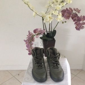 Great deal military green Nike sneakers